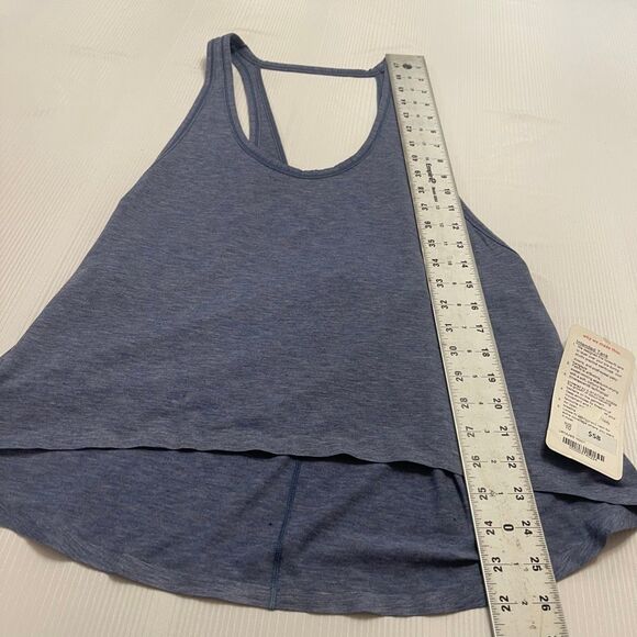NWT Lululemon Sz 10 Intended Tank Top HDCT Loose Fit Blue Heathered Dark Cobalt - Picture 3 of 6